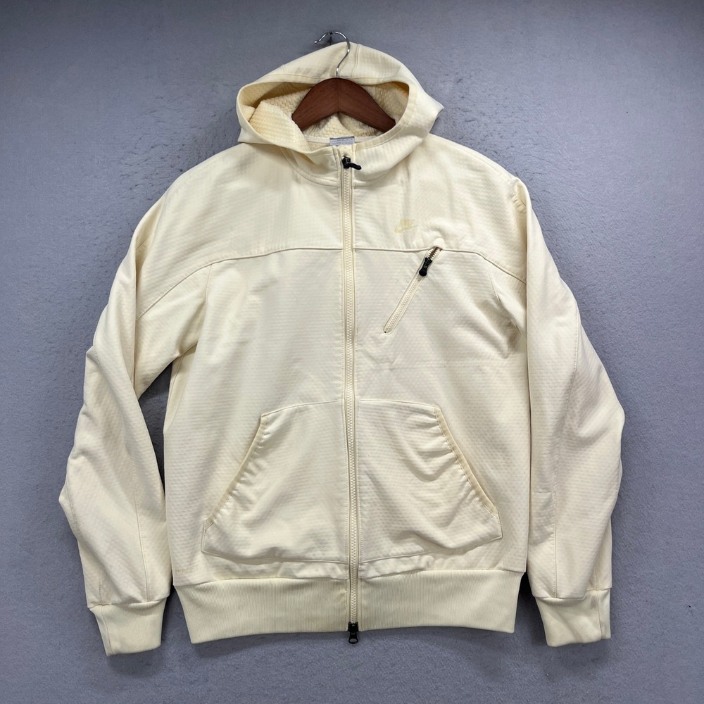 Nike Full Zip Hooded Jacket Womens M NikeFIT Therma Waffle Fleece Streetwear